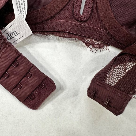 Auden Women's Size 32AA Bra Unlined Balconette Coverage Burgundy New With Tags - Picture 13 of 13